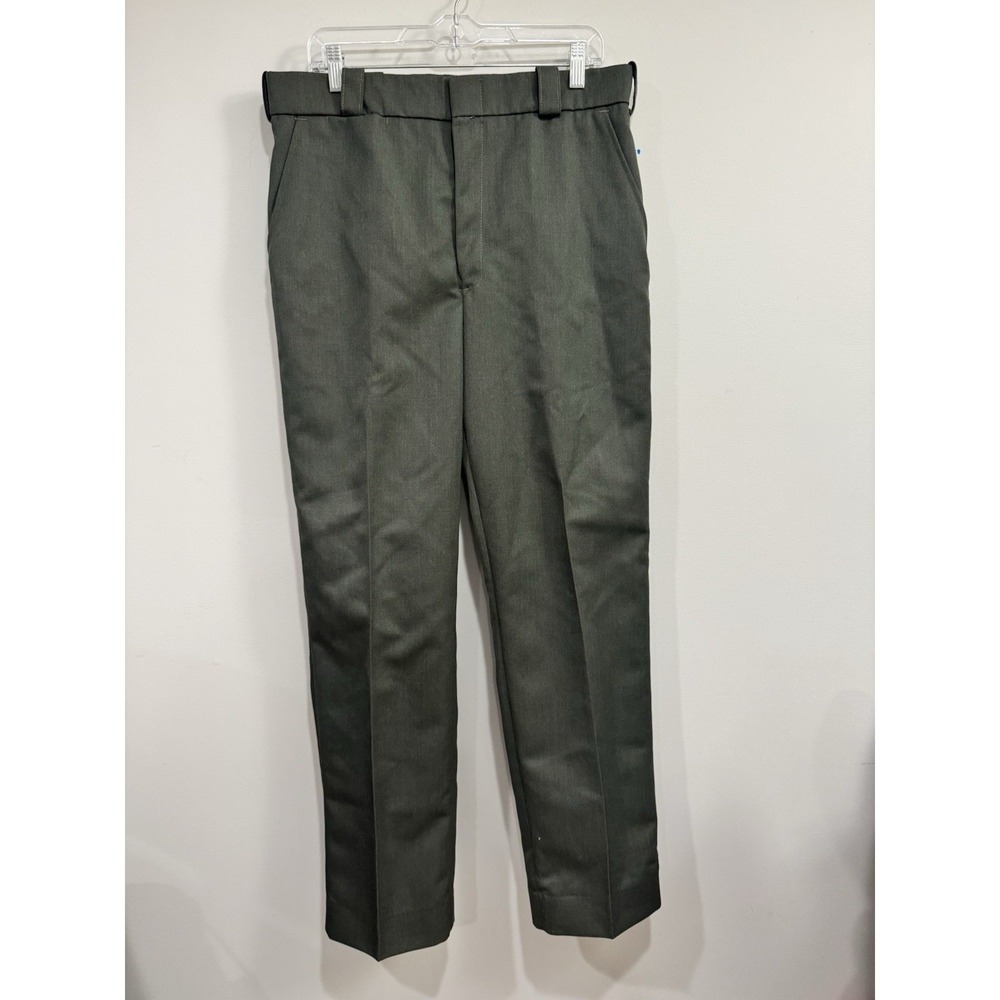 VF Imagewear Men's Pants Sz 34x31 Wool‎ Blend Dark Green Grip Waist